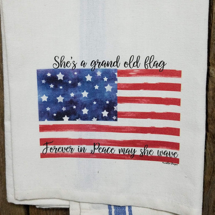 She's a Grand Old Flag Kitchen Towel